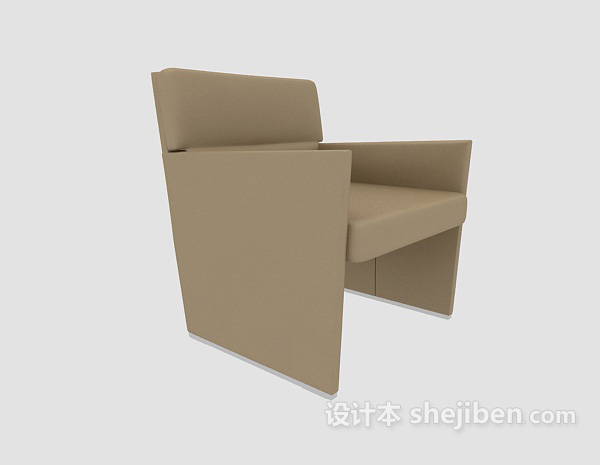 灰色沙发休闲椅3d模型下载