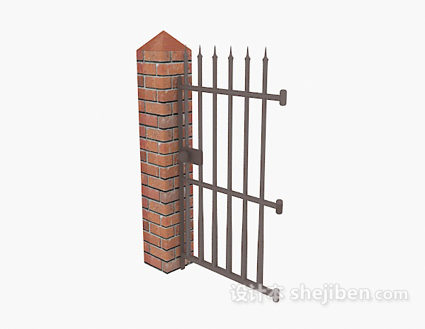 户院围栏3d模型下载