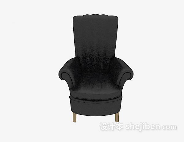 免费欧式皮质沙发椅3d模型下载