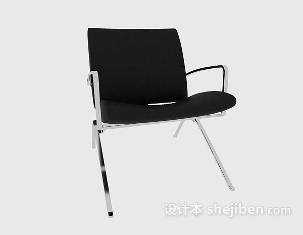 免费黑色时尚办公椅3d模型下载