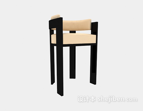 简约高脚椅3d模型下载