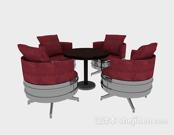 精美时尚桌椅3d模型下载