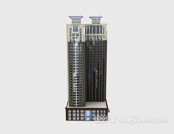 现代风格大楼建筑3d模型下载