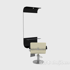 理发店桌椅组合3d模型下载