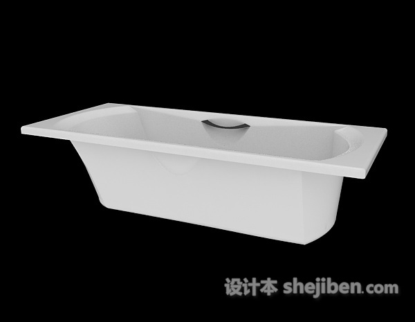 免费家庭陶瓷浴缸3d模型下载