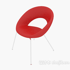 现代红色休闲椅3d模型下载