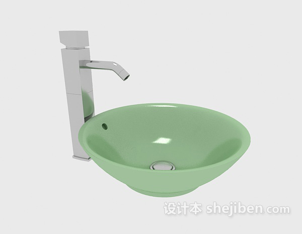 圆形洗手盆3d模型下载
