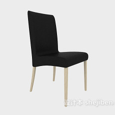 黑色现代餐椅3d模型下载