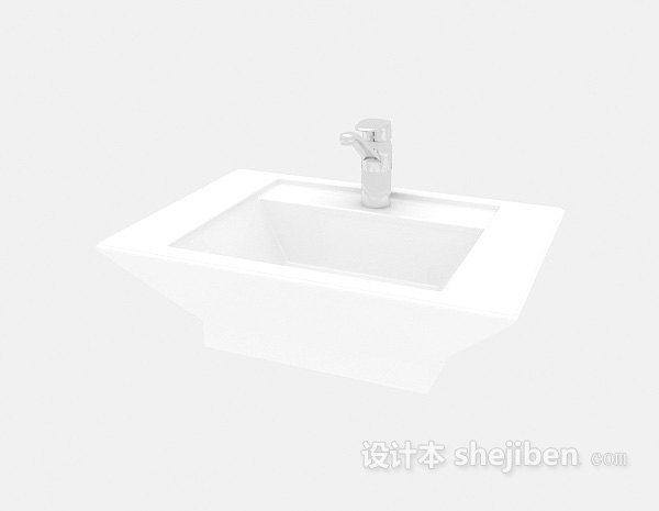 免费亚克力材料洗手盆3d模型下载