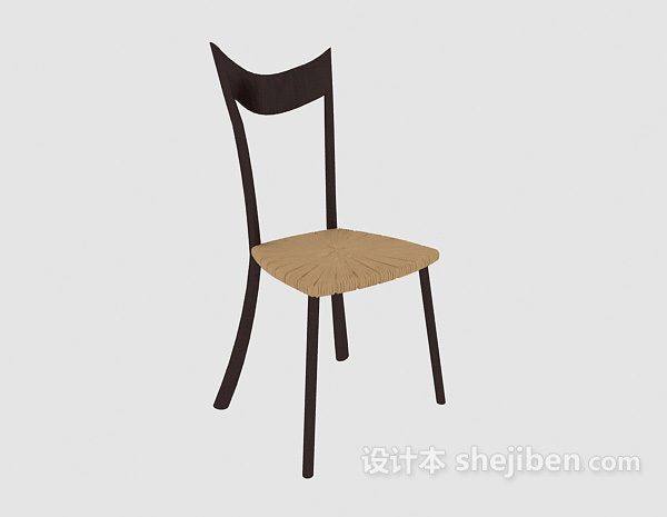 简约时尚休闲椅3d模型下载