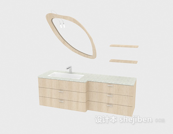 免费家庭浴柜3d模型下载