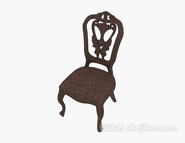免费欧式精致餐椅3d模型下载