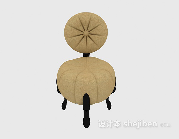 欧式风格欧式风格简约梳妆椅3d模型下载
