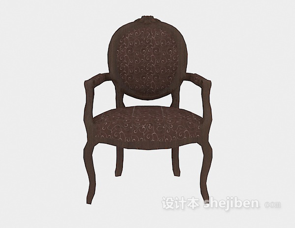 欧式风格欧式扶手家居椅3d模型下载