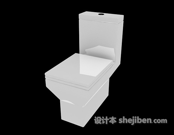 免费陶瓷坐便器3d模型下载