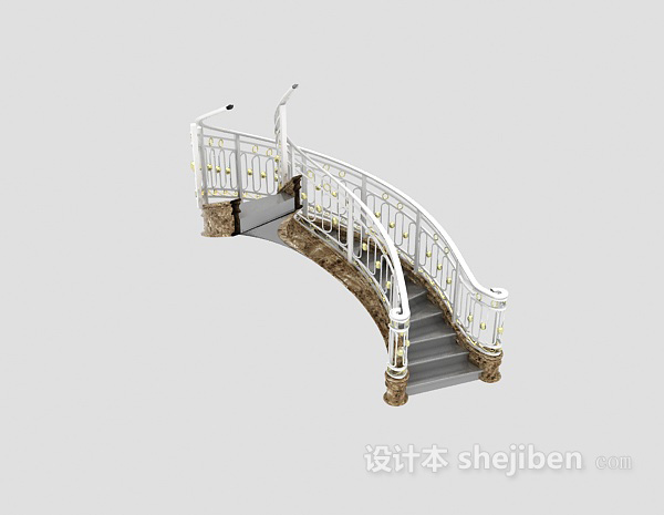 地中海风格地中海风格楼梯3d模型下载