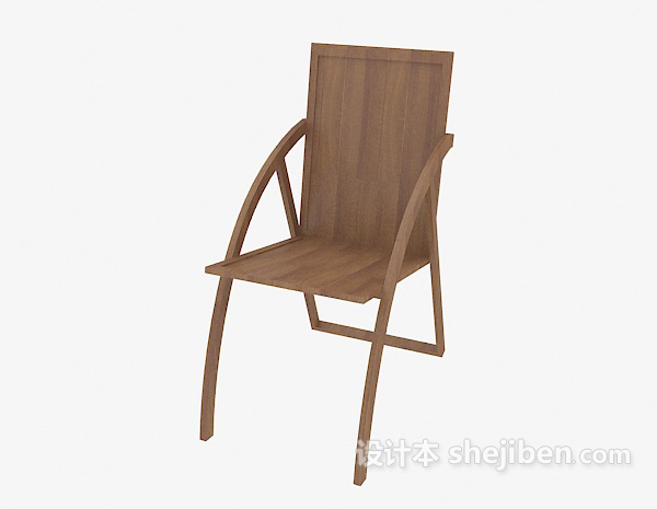 免费户外木质椅3d模型下载