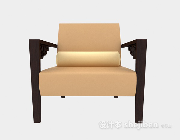 中式风格中式休闲椅3d模型下载