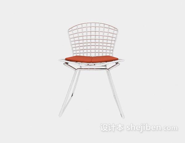 现代风格白色休闲椅3d模型下载