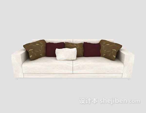 现代风格家居多人沙发3d模型下载