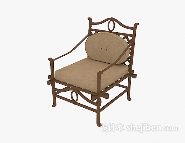 中式传统木椅3d模型下载