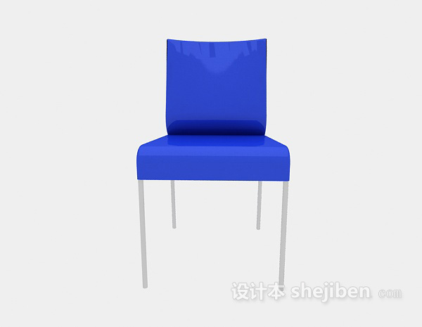 现代风格现代蓝色家居椅3d模型下载