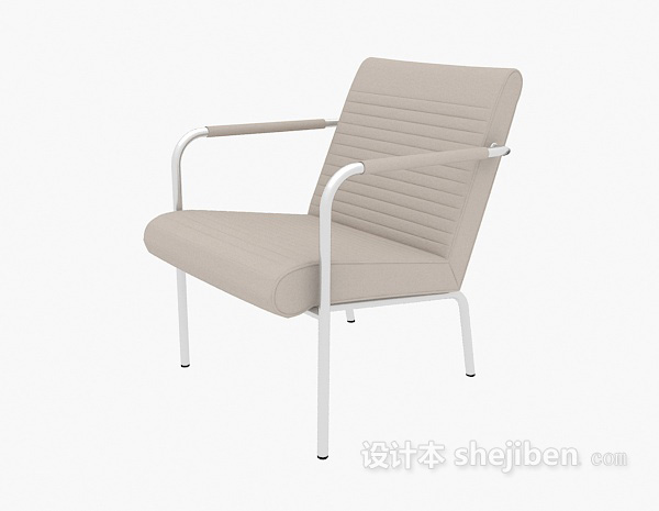 灰色现代休闲椅3d模型下载