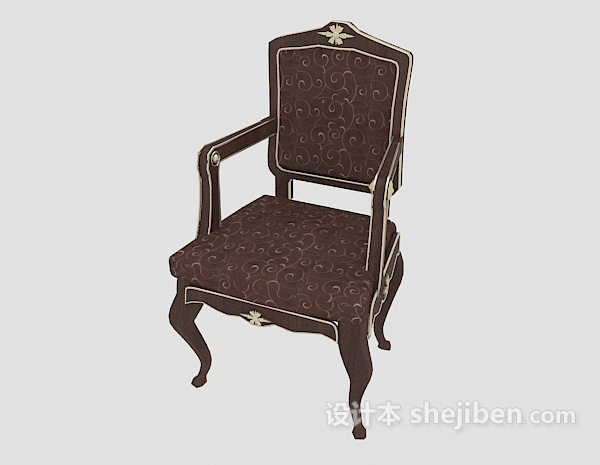 免费欧式古典餐椅3d模型下载