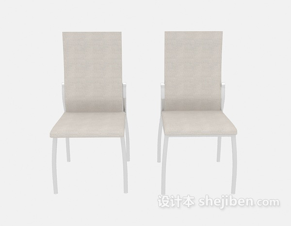 现代风格不锈钢公共休闲椅3d模型下载