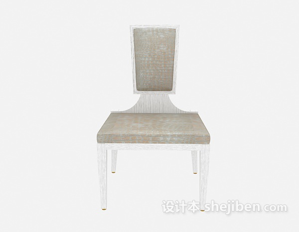现代风格简易 木椅3d模型下载