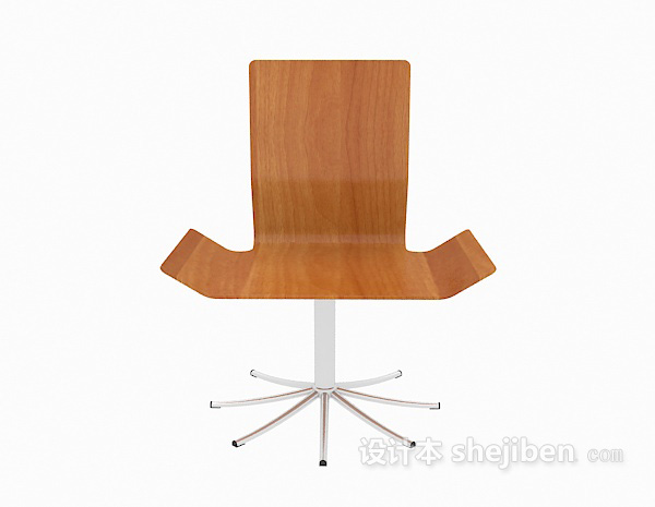 现代风格实木简约椅子3d模型下载