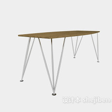 简约餐桌3d模型下载