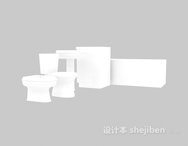 家居马桶集合3d模型下载