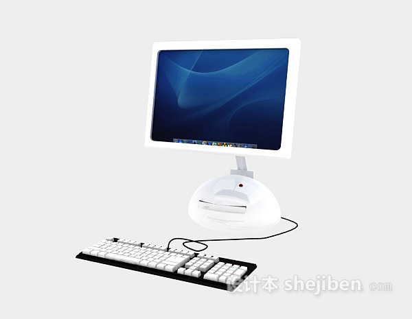 免费电脑一体机和键盘3d模型下载