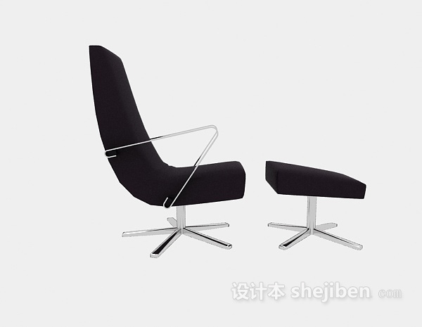 黑色休闲椅凳3d模型下载
