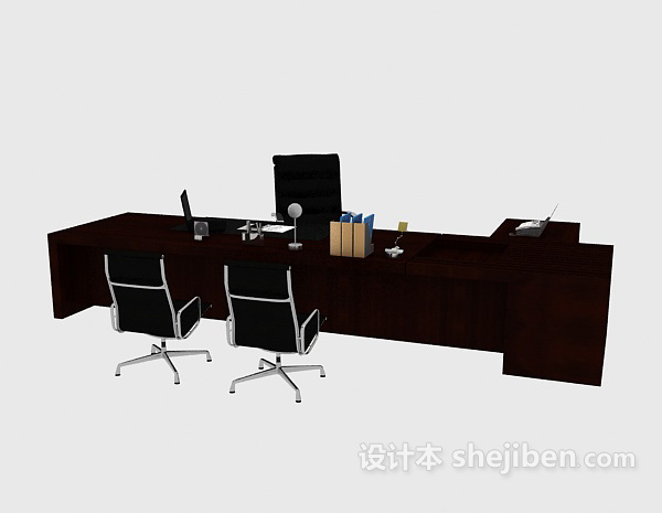 免费董事长办公桌椅3d模型下载