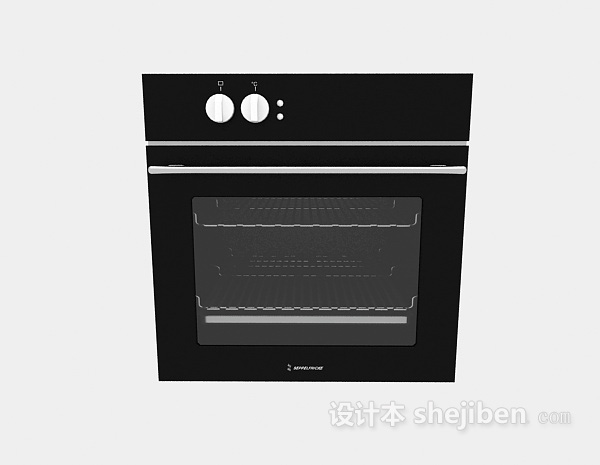 现代风格家用烤箱3d模型下载