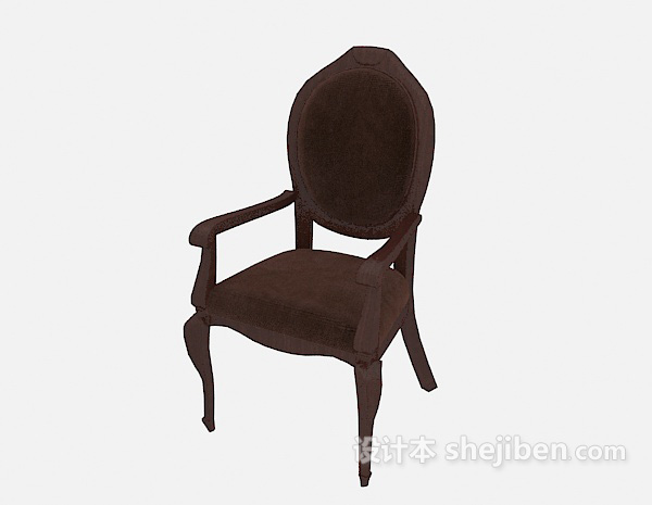免费欧式实木椅子3d模型下载