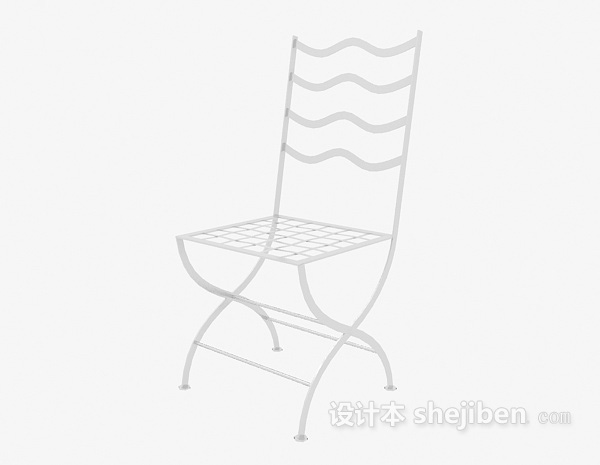 现代不锈钢高背椅
