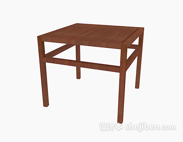免费中式家居餐桌3d模型下载
