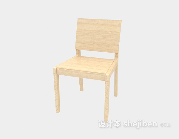 现代风格实木餐桌椅子3d模型下载