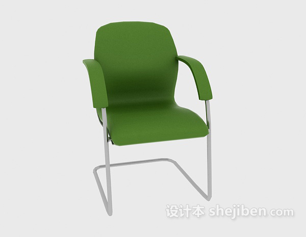 现代风格现代绿色休闲椅3d模型下载
