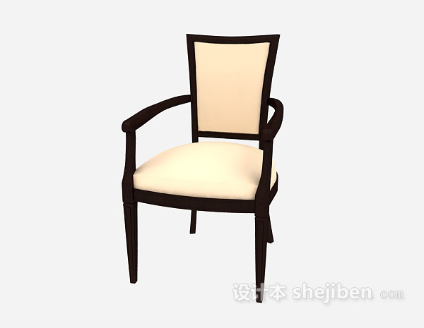 欧式风格欧式简约扶手椅3d模型下载