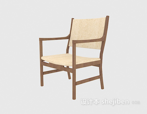 中式风格传统扶手椅3d模型下载