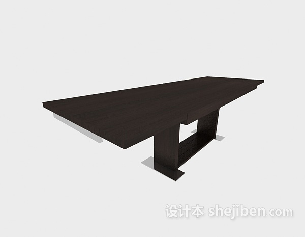 现代实木边桌