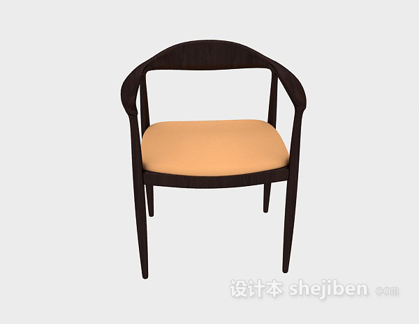 中式风格中式简约休闲椅3d模型下载