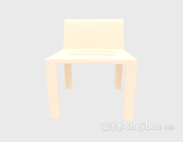 现代风格简约儿童椅3d模型下载
