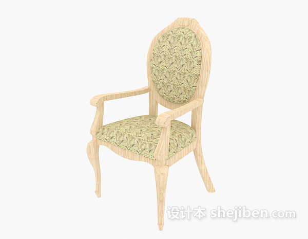 西餐实木餐椅3d模型下载