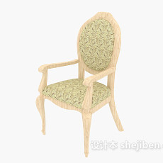 西餐实木餐椅3d模型下载