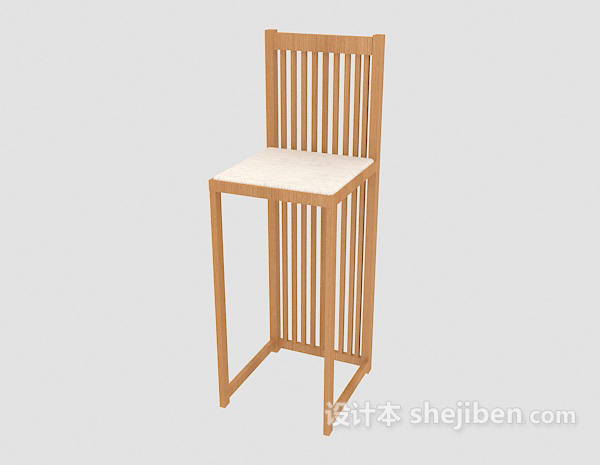免费高脚吧台椅3d模型下载
